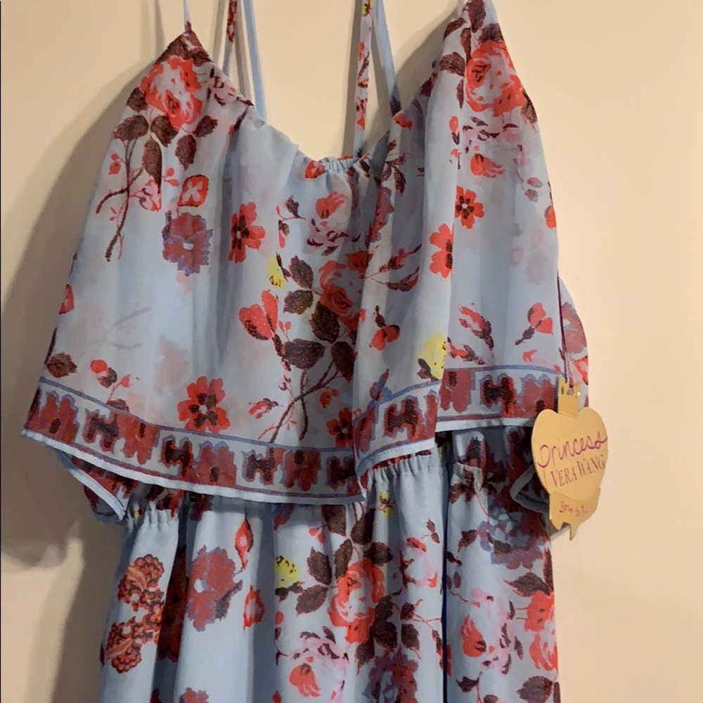 Blue floral spaghetti strap maxi dress NWT - Picture 3 of 3